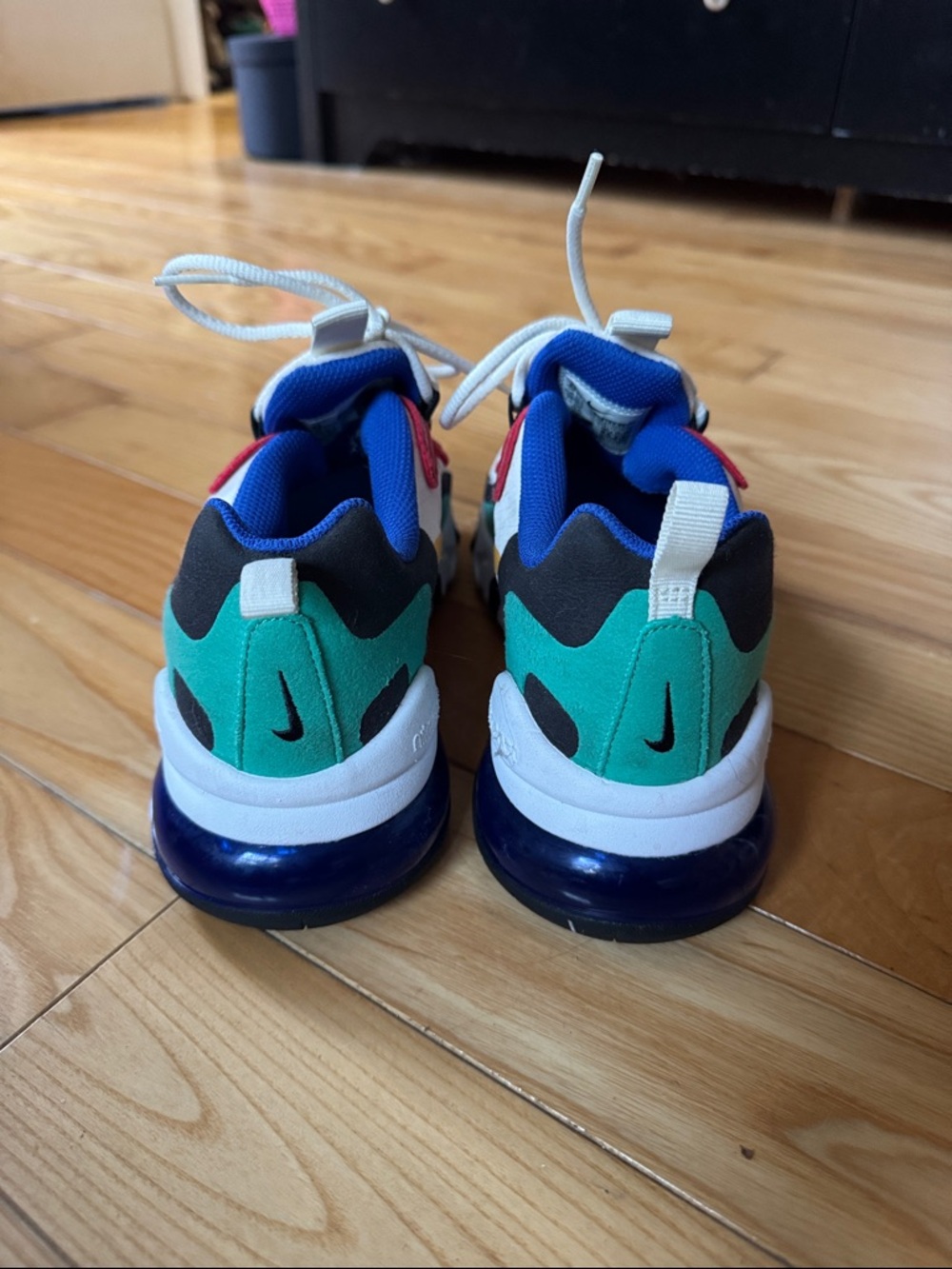 Nike Women’s air70 React Sneakers in White, Black, Red, Blue, Green - Picture 3 of 5
